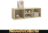 SALE - schoenenrek eiken kleur - schoenenbank - schoenenkast - hout - halbank - schoenenrekje - industrieel - Nieuwste Collectie