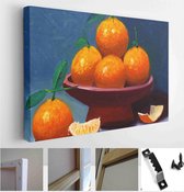 Oranje - Modern Art Canvas - Horizontaal - 48433399