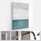 Set van abstracte handgeschilderde illustraties voor wanddecoratie, briefkaart, Social Media Banner, Brochure Cover Design achtergrond - moderne kunst Canvas - verticaal - 19607941