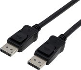 NÖRDIC DPDP-N2010 - Gevlochten DisplayPort kabel, DP 1.4, 8K UHD (60Hz), 7680x4320, 1 meter, zwart