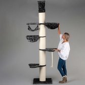 Krabpaal Plafondhoog voor Grote Katten Maine Coon Tower Crown Donkergrijs Antraciet Grijs van RHRQuality