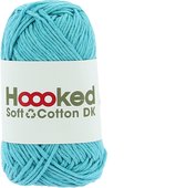 Hoooked Soft Cotton DK - Color Sydney Sea (bleu) - 100% recyclé