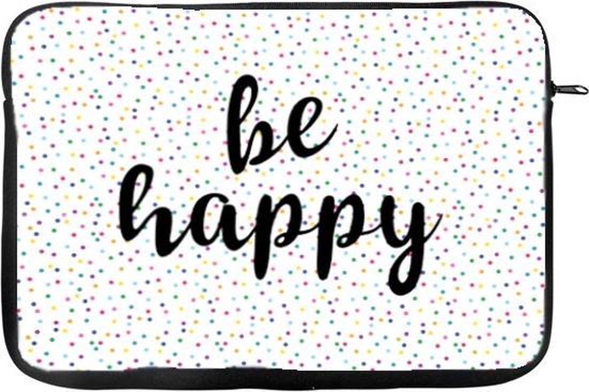 Stethoscoop Hoes / Tablet hoes 10 inch Neopreen Be Happy - Stethoscoop Opberghoes - Tablet Sleeve - Universeel - 10 inch