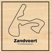 Circuit Zandvoort In houten wandbord - Circuit Park Zandvoort / F1 Circuit in hout 20*30CM