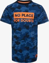 TwoDay jongens T-shirt met camouflage print - Blauw - Maat 134/140