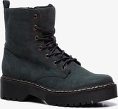 Sprox dames veterboots met plateauzool - Groen - Maat 37