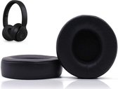 Luxe Lederen Oorkussen Set Geschikt Voor Apple Beats By Dr. Dre Solo Pro  - Vervangende Koptelefoon Earpads - Oor Kussens - Ear Pads - Oorkussens Met Memory Foam Binnenlaag - Zwart