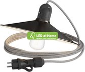 5m grey c.+shade+IP65 E27+plug