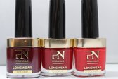 Pronails logwear trio 159 ripped red, 77 red canape & 66 must have red