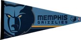 USArticlesEU - Memphis Grizzlies - NBA - Vaantje - Basketball - Sportvaantje - Pennant - Wimpel - Vlag - Blauw/Geel - 31 x 72 cm