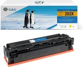 Cartouche de toner G&G HP 203X (CF542X) Jaune 1 pièce(s) Marque privée haute capacité pour imprimante HP Color Laserjet Pro M454dn M454dw MFP M479dw M479fdn M479fdw Printer