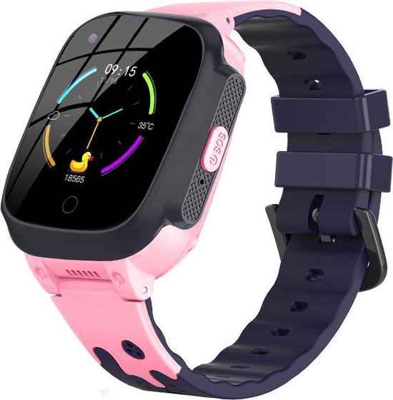 Smartwatch Trends T8 Smartwatch Kinderen 4G GPS Tracker WIFI Videobellen Roze bol