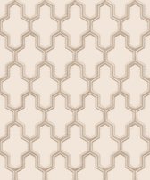 Fabric mural géométrique crème - WF121022