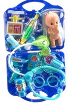 Doktersset blauw - jongens speelgoed - verjaardag - unicorn - met baby - olifant - hond -