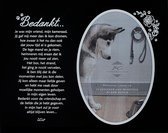In memoriam foto lijst - overleden huisdier - twee lieve ogen - bedankt - mannetje - New Dutch - 23 x 18 cm