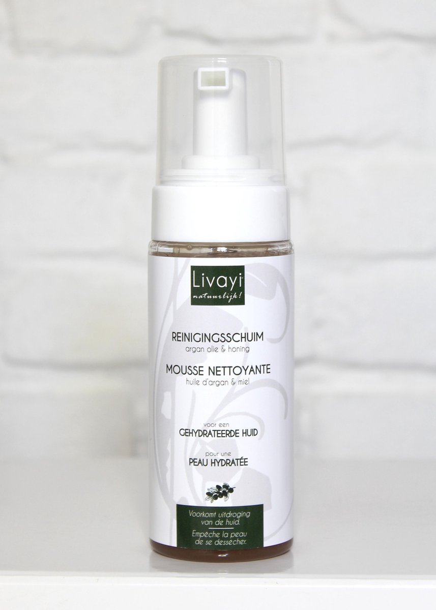 Reinigingsschuim met argan 150ml / voor een gehydrateerde gelaat