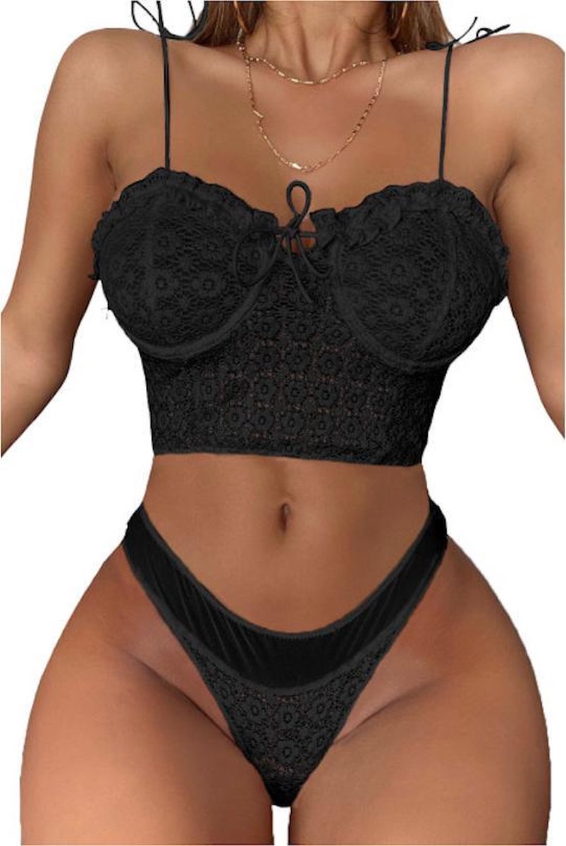 Goedkoopste Zwarte lingerieset Zoraida