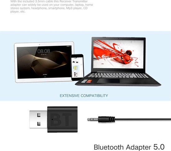 WINNES Bluetooth-adapter voor beamer - USB - Bluetooth 5.0 | bol.com