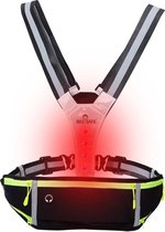 Led Harness USB Waistbag | BEE SAFE | hardloop verlichting | hardloopvest met verlichting