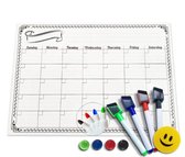 Flast® Maandplanner - Koelkastmagneet - Bulletin White Board - 42x30cm - Flexibel - Dagelijkse Notities - Drukke Huishoudens - Planning Voor Hele Gezin