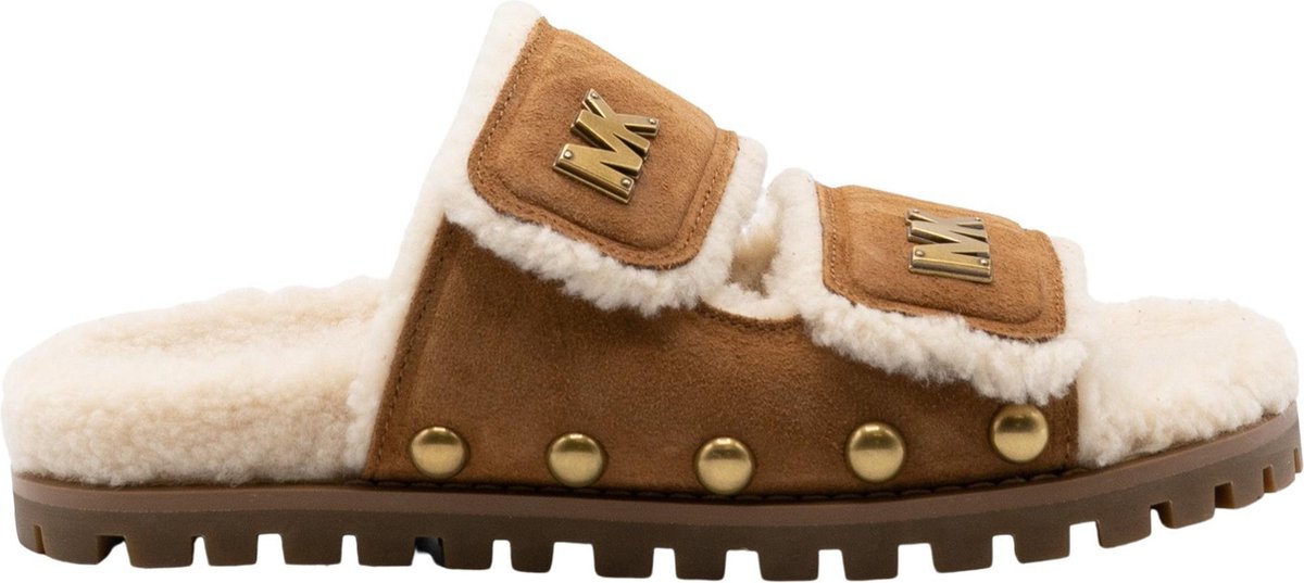 Michael Kors Stark Slide Dames Pantoffels - Beige - Maat 38