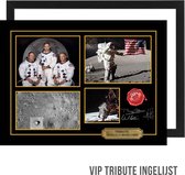 Allernieuwste Canvas Schilderij VIP Tribute APOLLO 11 Mens op de Maan - Memorabilia INGELIJST - 30 x 40 cm