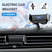 BOTC - Universele Auto Telefoonhouder - Elektrische Inductie - 360° Rotatie - Geschikt voor Ventilatierooster of Dashboard - Car Phone Holder - Zwart