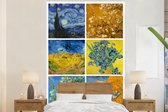 Papier peint - Papier peint photo Van Gogh - Collage - Nuit étoilée - Largeur 225 cm x Hauteur 350 cm