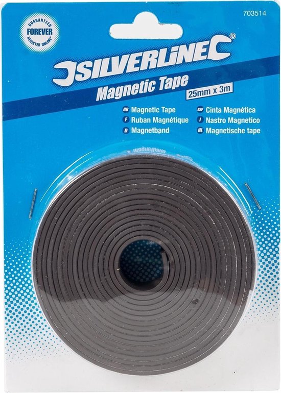 Silverline Flexibele Magnetische Tape - 25 mm x 3 meter | bol.com