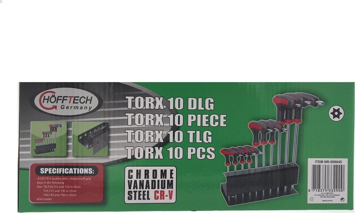 Schroevendraaierset - Torx - T-greep - 10 delig van Hofftech — cadeau in Tuin & Klussen - foto 8