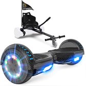 Hoverboard | Evercross | Bluetooth Speaker | Oxboard | Ampes | LED verlichting | Zwart + Hoverkart Zwart