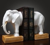 Winkrs | Boekensteun Olifant | Wit | Boekenhouder