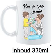 Bedrukte beker voor de liefste mama - Zoon - Moeder Verjaardag - Quotes - Tekst - Mok - Mug - Gepersonaliseerd Cadeau- Geschenk