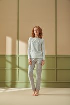 Pijadore - Pyjama Set Voor Dames, Lange Mouwen, Blauw - XL