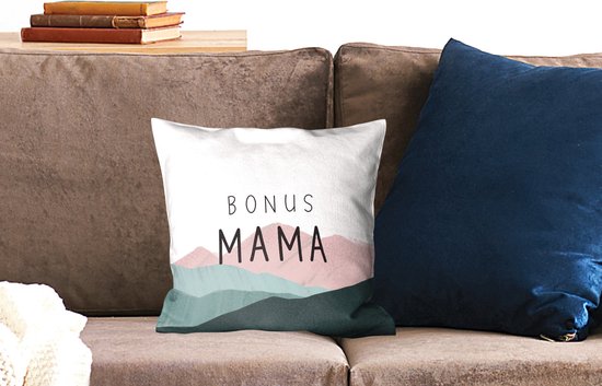 Sierkussen - Cadeau Fête des Mères Bonus Maman - Multicolore - 40 Cm X 40 Cm