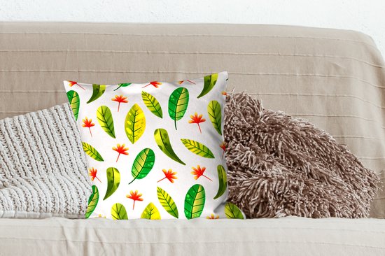 Sierkussen - Feuilles Jungle Colors - Vert - 45 Cm X 45 Cm