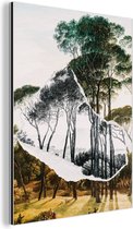 Wanddecoratie Metaal - Aluminium Schilderij - Italiaans Landschap - Hendrik Voogd - Kunst - 60x80 cm - Dibond