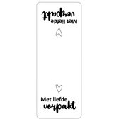 500 Sluitstickers-Sluitzegel voor Dozen-Bedankt Stickers-Met Liefde Verpakt Stickers-14,3x5,5 cm