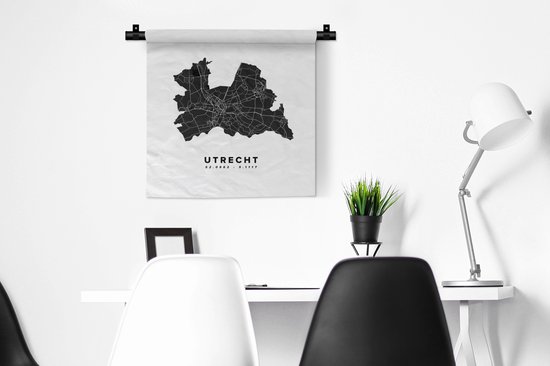 Tapisserie - Tapisserie - Utrecht - Nederland - Carte routière - 60x60 cm - Tapisserie