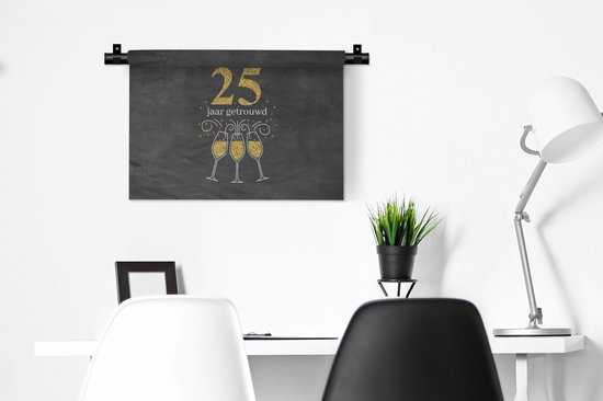 Tapisserie - Tapisserie - Mariage - Proverbes - 25 ans mariés - Citations - 60x40 cm - Tapisserie