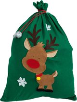 Kerst cadeautas groot - Kerst kado tas -  90 CM - Kerstpakket - Kerst verpakking - Kerstcadeau - Rendier - Tas - Zak - Kerstversiering - Christmas gift bag