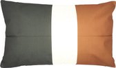 Kussenhoes Phoenix | Colorblock | Linnenlook | Rechthoekig | 30 x 50 cm | Exclusief binnenkussen