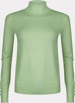 Esqualo sweater met turtle col - appelgroen L