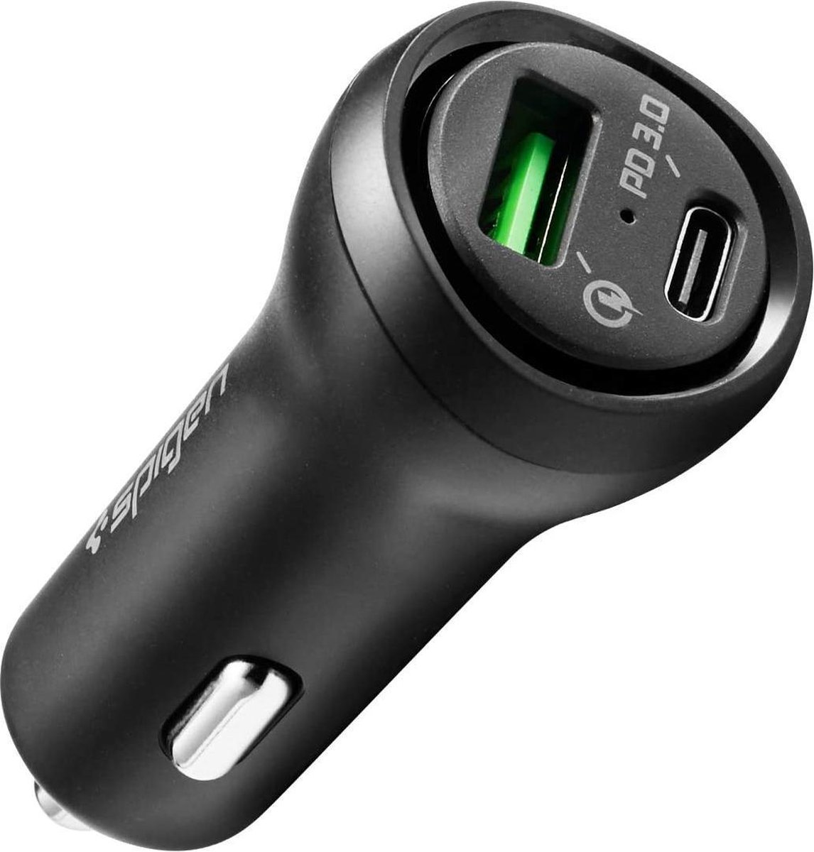 USB-C Power Drive & Quick Charge Car Charger - Zwart