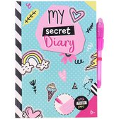 dagboek met licht roze tover pen 21 cm hoog bij 15 cm lang - toverdagboek