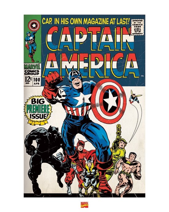 Pyramid Poster - Captain America - 50 X 40 Cm - Multicolor