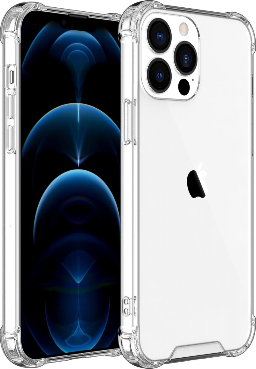 BixB iPhone 13 Pro Max hoesje - iPhone 13 Pro Max case - hoesje iPhone 13 Pro Max - Siliconen hoesje - Transparant - Shockproof Case