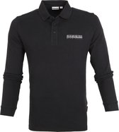 Napapijri - Erber Long Sleeve Polo Zwart - M - Regular-fit