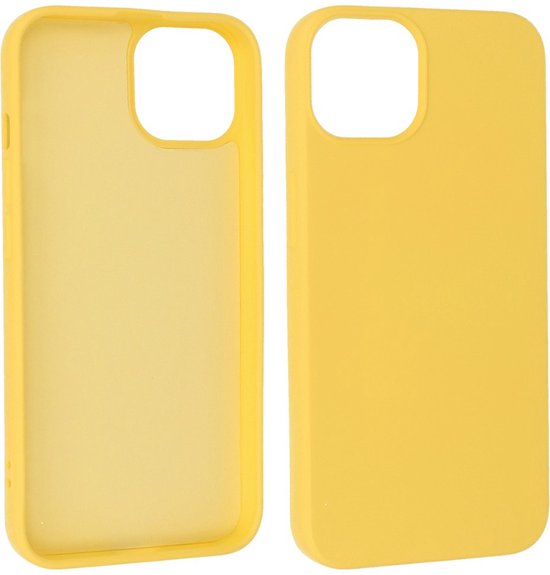 Hoesje Geschikt voor de iPhone 13 - Fashion Color Backcover Telefoonhoesje - Geel
