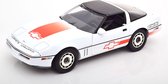 Chevrolet Corvette C4 1984 Wit / Oranje 1-18 Greenlight Collectibles